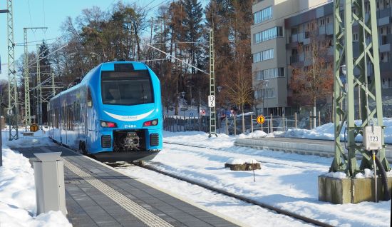 Blau-weißer Zug 