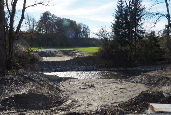 Baustelle für Brücke 