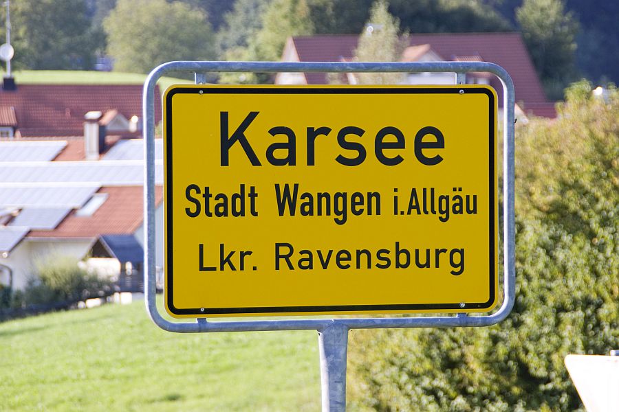 Ortsschild von Karsee Bild