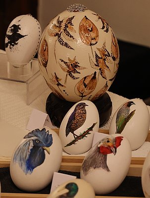 Eier mit Tiermotiven.