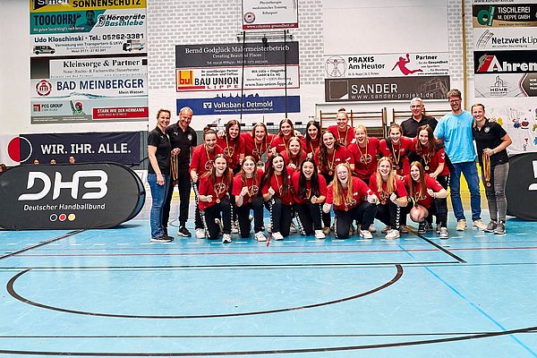 Weibliche Handballmannschaft. 