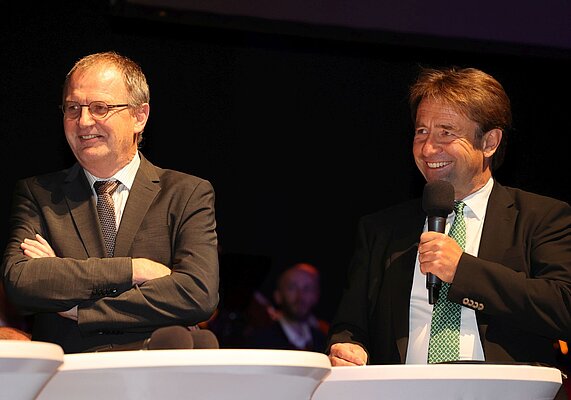 OB Michael Lang und Ortsvorsteher Dr. Hermann Schad
