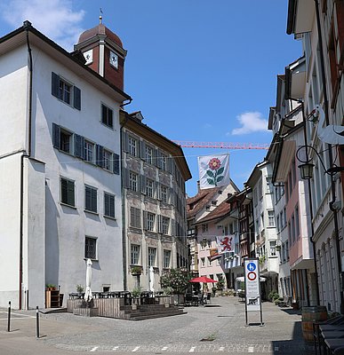 Eine Gasse in der Wiler Altstadt.