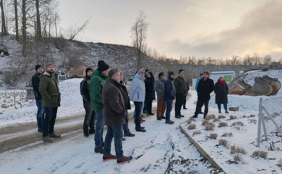 Eine Gruppe auf dem Gelände der Landesgartenschau