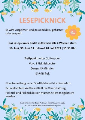 Flyer des Lesepicknicks