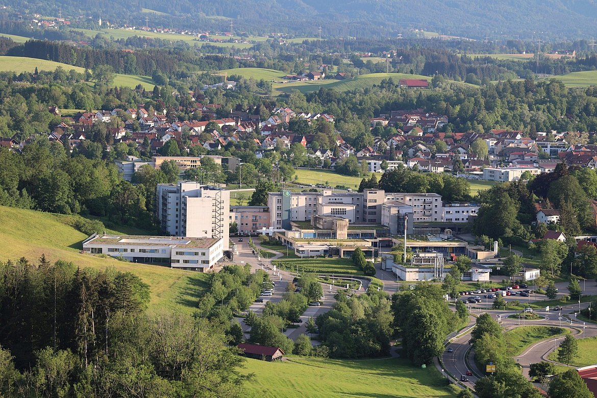 Luftbild vom Krankenhausgelände