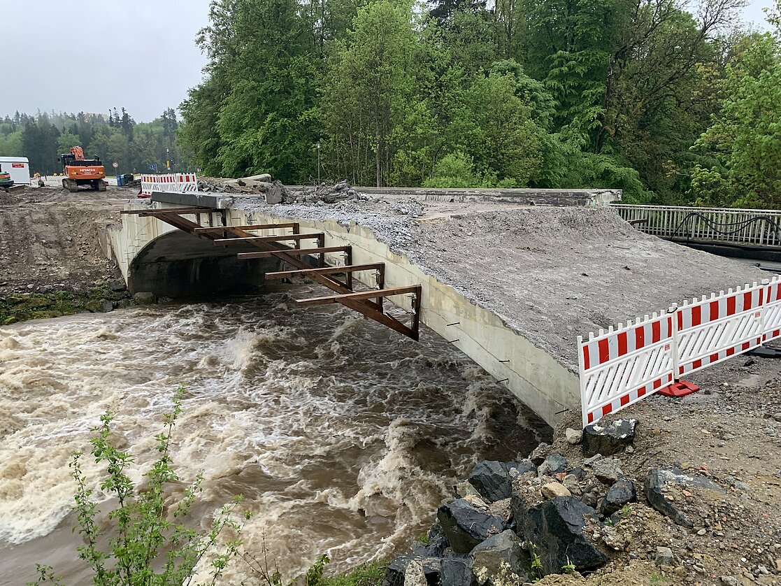 Brücke über die Untere Argen bei Wangen-Herfatz kurz vor dem endgültigen Abbruch