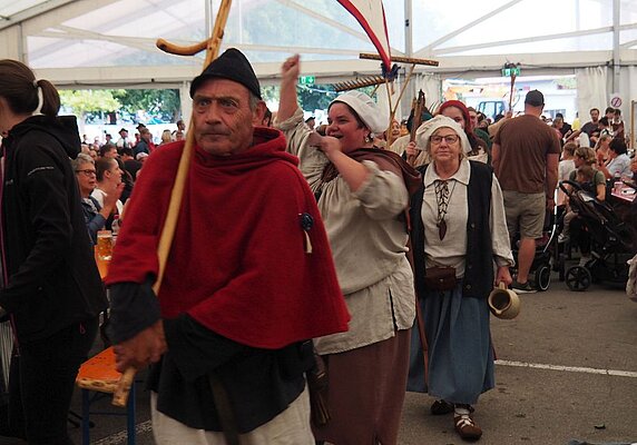 Gruppe Flachsbauern