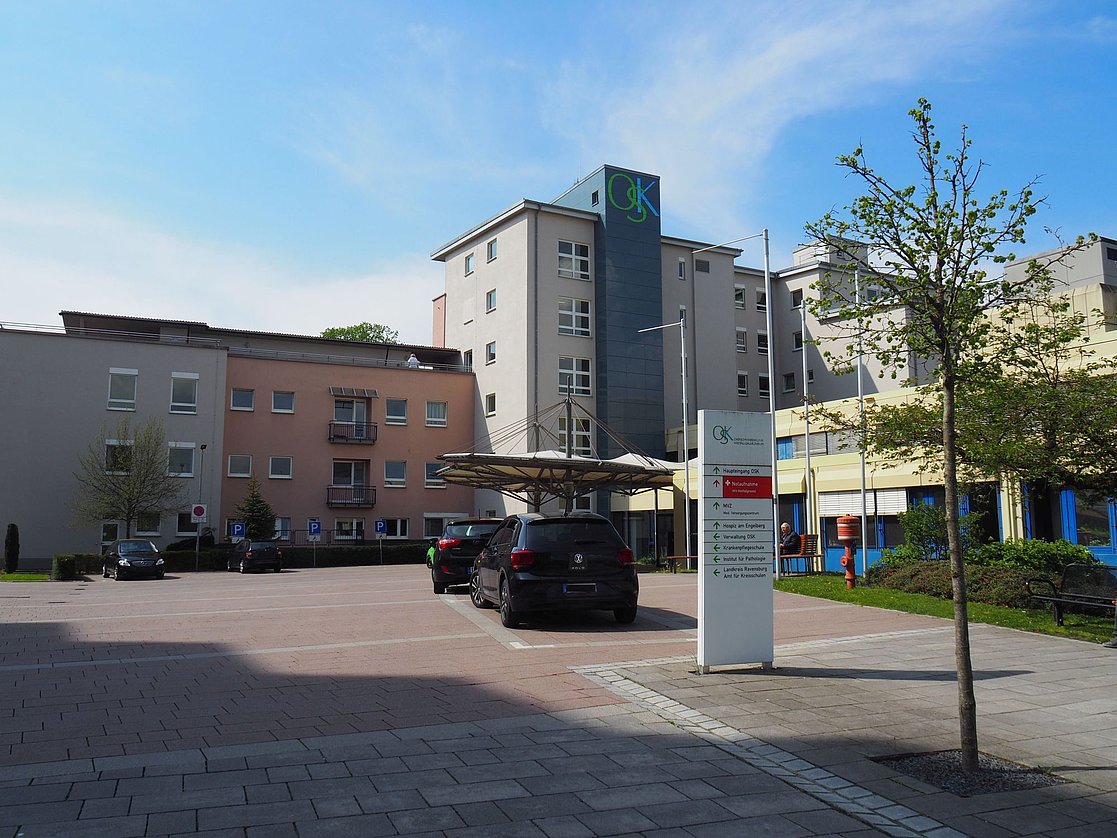 Ansicht vom Eingangsbereich des Westallgäu-Klinikums