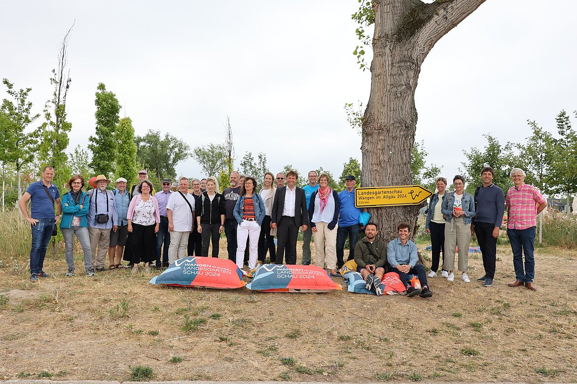 Gruppenbild am Beitrag der LGS Wangen 2024 auf der Bundesgartenschau in Mannheim