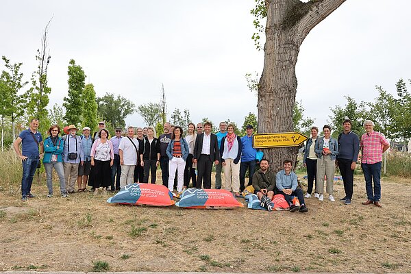 Gruppenbild am Beitrag der LGS Wangen 2024 auf der Bundesgartenschau in Mannheim