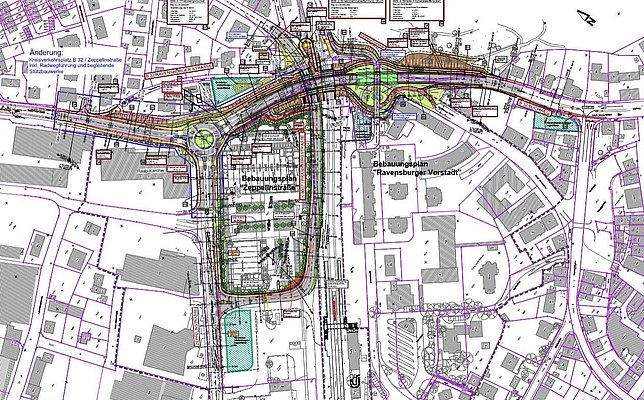 Plan der Baustelle