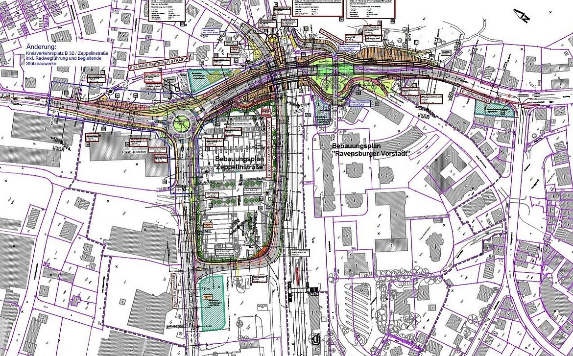 Plan der Baustelle