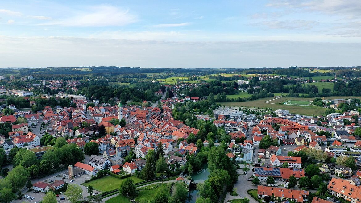 Blick über Wangen und Deuchelried